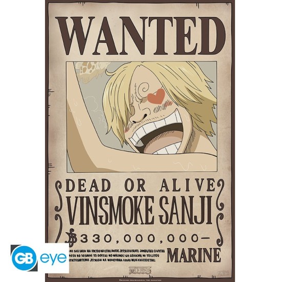 ABYstyle One Piece Poster Chibi 35 x 52 cm - Wanted Sanji New 2 - Plakāts