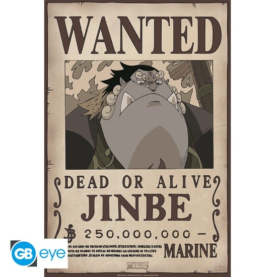 ABYstyle One Piece Poster Chibi 35 x 52 cm - Wanted Jinbe - Plakāts
