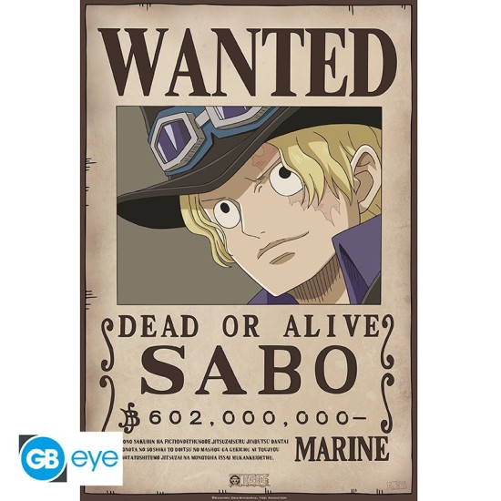 ABYstyle One Piece Poster Chibi 35 x 52 cm - Wanted Sabo - Plakāts