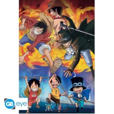 ABYstyle One Piece Poster Maxi 91.5 x 61 cm - Ace Sabo Luffy