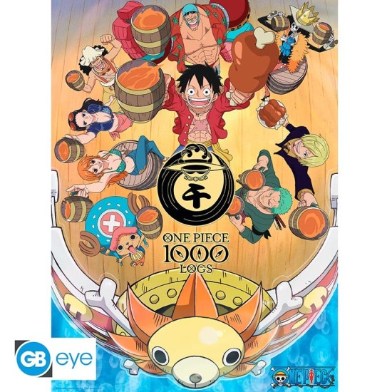ABYstyle One Piece Poster Chibi 38 x 52 cm - 1000 Logs Cheers - Plakāts