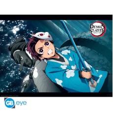 ABYstyle Demon Slayer Poster Chibi 38 x 52 cm - Tanjiro & Urokodaki