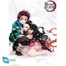 ABYstyle Demon Slayer Poster Chibi 38 x 52 cm - Tanjiro & Nezuko Snow