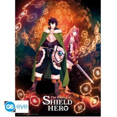 ABYstyle The Rising of the Shield Hero Poster Chibi 38 x 52 cm - Naofumi & Raphtalia - Plakāts