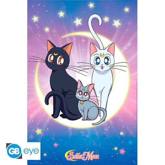 ABYstyle Sailor Moon Poster Maxi 91.5 x 61 cm - Luna / Artemis / Diana - Plakāts