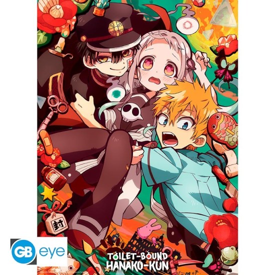 ABYstyle Toilet-Bound Hanako-kun Poster Chibi 38 x 52 cm - Kamome Academy - Plakāts