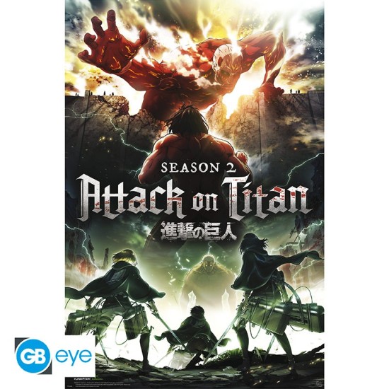 ABYstyle Attack on Titan Poster Maxi 91.5 x 61 cm - Key Art S2 - Plakāts