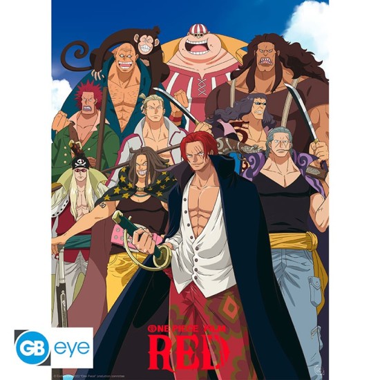 ABYstyle One Piece Red Film Poster Chibi 38 x 52 cm - Hair Pirates - Plakāts