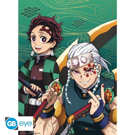 ABYstyle Demon Slayer Poster Chibi 38 x 52 cm - Tanjiro & Tengen - Plakāts