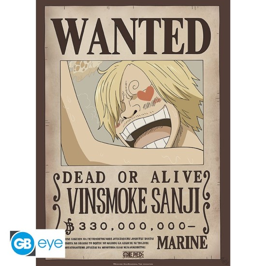 ABYstyle One Piece Poster Chibi 38 x 52 cm - Wanted Sanji - Plakāts