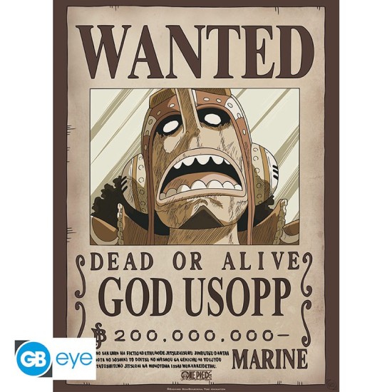 ABYstyle One Piece Poster Chibi 38 x 52 cm - Wanted God Usopp - Plakāts