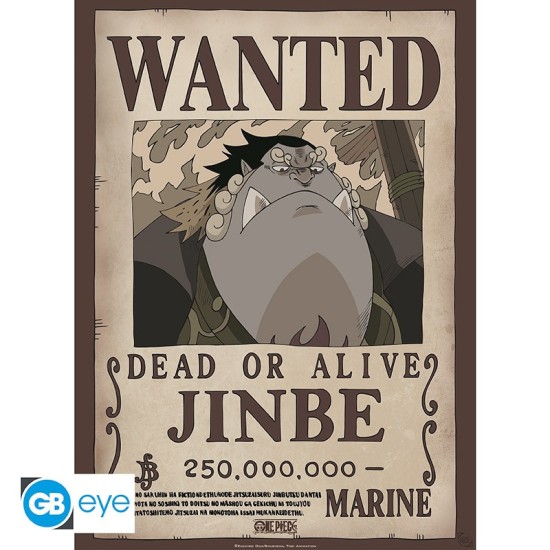 ABYstyle One Piece Poster Chibi 38 x 52 cm - Wanted Jinbe - Plakāts