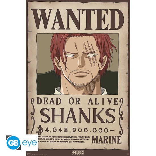 ABYstyle One Piece Poster Maxi 91.5 x 61 cm - Wanted Shanks - Plakāts