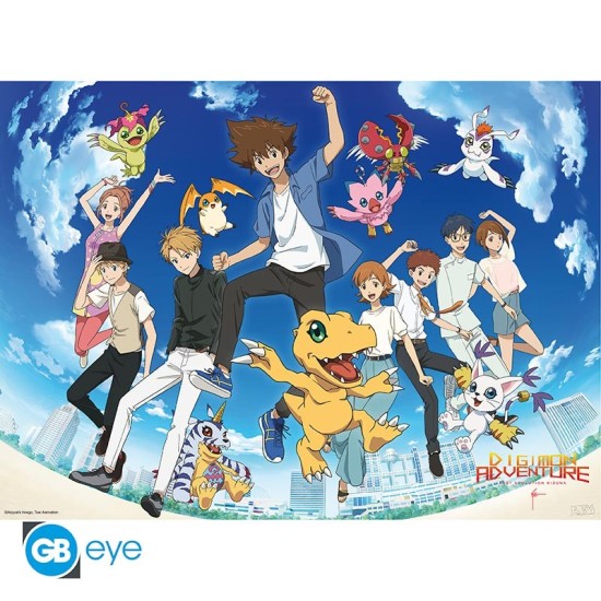 ABYstyle Digimon Adventure Poster Chibi 38 x 52 cm - Last Evolution Kizuna - Plakāts