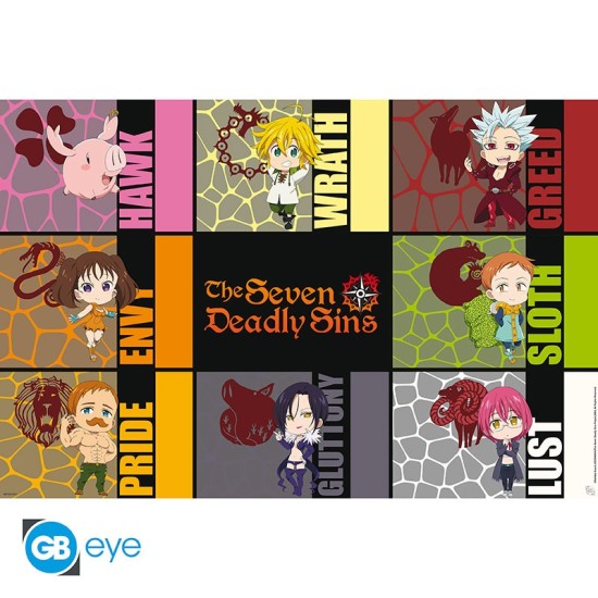 ABYstyle The Seven Deadly Sins Poster Maxi 91.5 x 61 cm - Chibi Sins - Plakāts