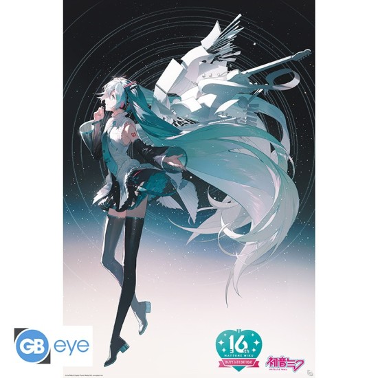 ABYstyle Hatsune Miku Poster Maxi 91.5 x 61 cm - Happy 16th Birthday Miku - Plakāts