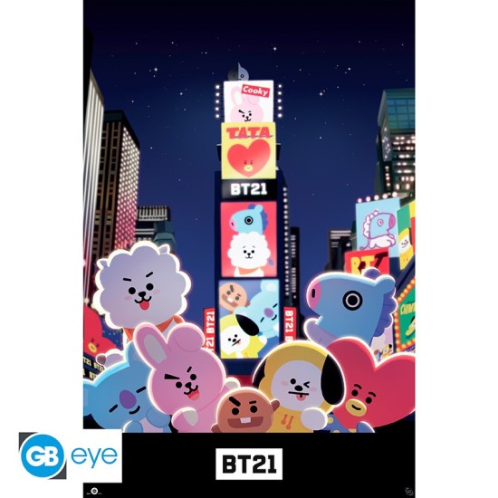 ABYstyle BT21 Poster Maxi 91.5 x 61 cm - Times Square - Plakāts