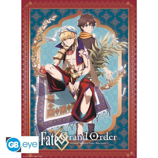 ABYstyle Fate Grand Order Poster Chibi 38 x 52 cm - Fujimaru & Gilgamesh - Plakāts