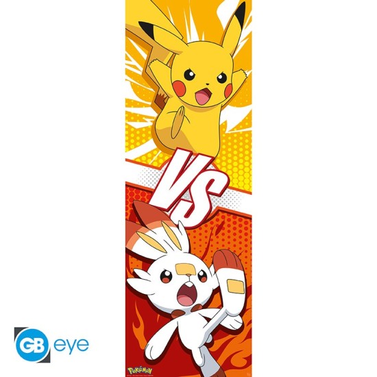 ABYstyle Pokemon Door Poster 53 x 158 cm - Pikachu and Scorbunny - Durvju plakāts