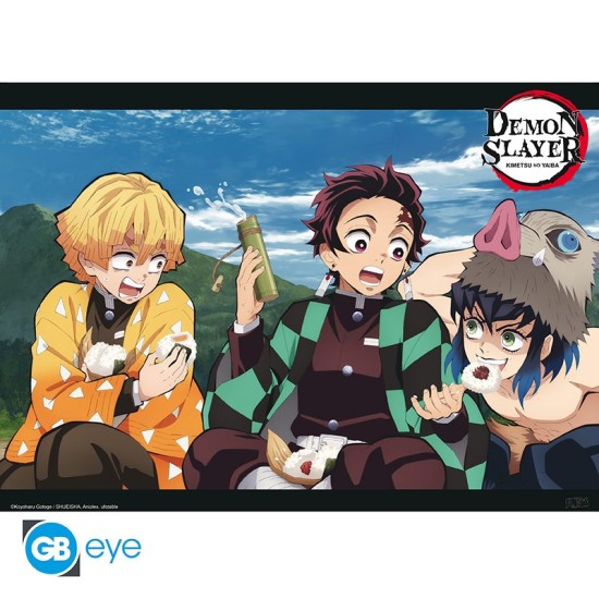 ABYstyle Demon Slayer Poster Chibi 38 x 52 cm - Trio - Plakāts