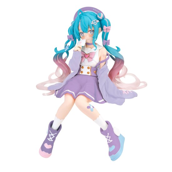 Furyu Hatsune Miku Noodle Stopper Ver. Purple Color Figure 13cm - Hatsune Miku Love Sailor - Plastmasas figūriņa