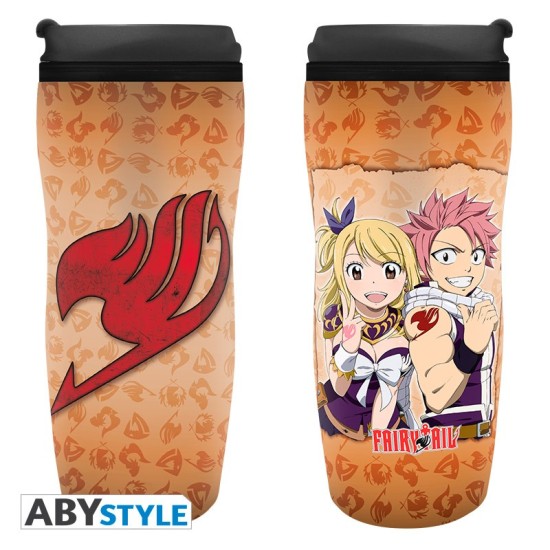 ABYstyle Fairy Tail Thermos Mug 355ml - Lucy / Natsu / Emblem - Termokrūze