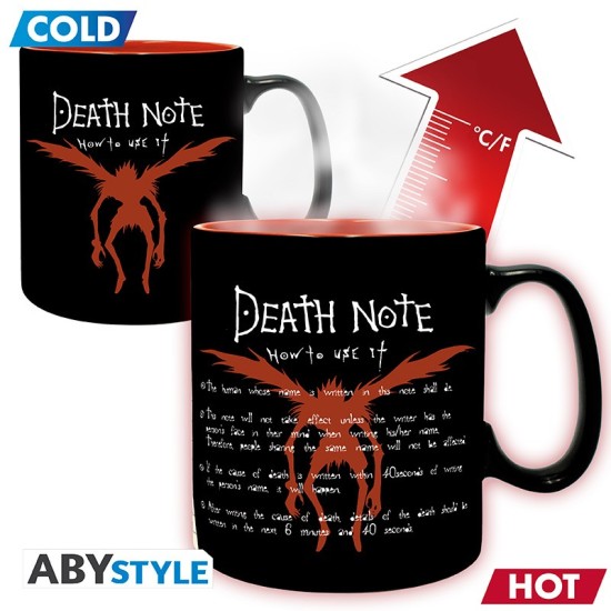 ABYstyle Death Note Heat Change Ceramic Mug 460ml - Kira & Ryuk - Krūze