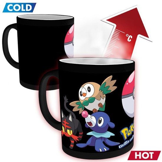 ABYstyle Pokemon Heat Change Ceramic Mug 460ml - Catch Em All - Krūze