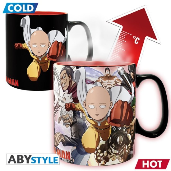 ABYstyle One-Punch Man Heat Change Ceramic Mug 460ml - Heroes - Krūze