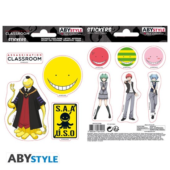 ABYstyle Assassination Classroom Stickers 2 sheets / 16 x 11cm - Koro - Uzlīmju komplekts