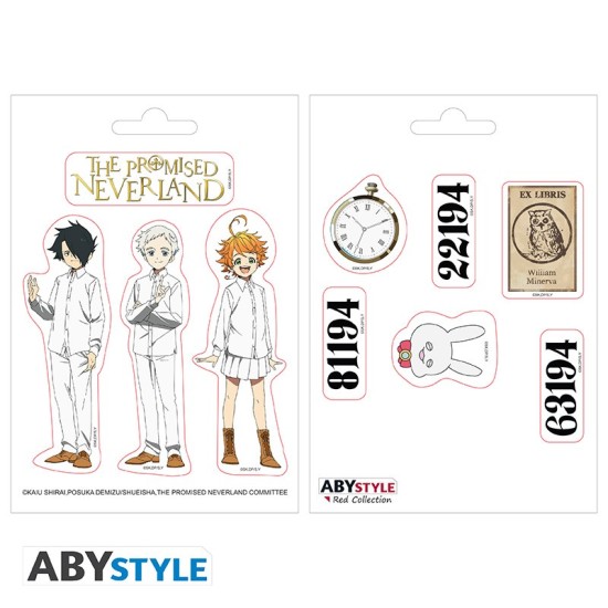 ABYstyle The Promised Neverland Stickers 2 sheets / 16 x 11cm - Orphans - Uzlīmju komplekts