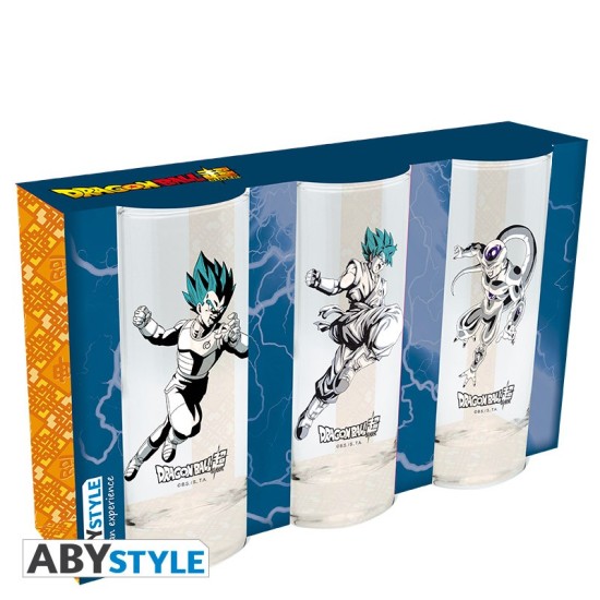 ABYstyle Dragon Ball Glass Set 290ml - Goku and Vegeta - Komplekts trīs glāzes