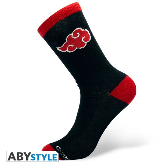 ABYstyle Naruto Shippuden Black & Red Socks (1 Pack) One Size - Zeķes 1 pāris