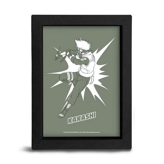 ABYstyle Naruto Shippuden POP Color Frame Kraft 15 x 20 cm - Kakashi - Kartona rāmis ar attēlu