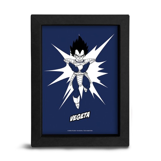 ABYstyle Dragon Ball Z Pop Color Frame Kraft 15 x 20 cm - Vegeta - Kartona rāmis ar attēlu