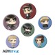 ABYstyle Attack on Titan Pin Badge Pack (6 pcs.) - Chibi Characters - Piespraude