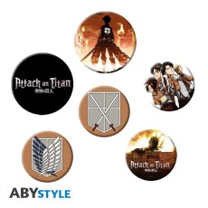 ABYstyle Attack on Titan Pin Badge Pack (6 pcs.) - Characters