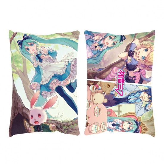 Popbuddies Hatsune Miku Hug Size Pillow / Cushion 50 x 33 cm - Miku in Wonderlan - Dekoratīvais spilvens