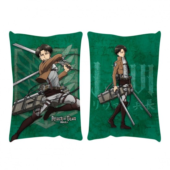 Popbuddies Attack on Titan Hug Size Pillow / Cushion 50 x 33 cm - Levi - Dekoratīvais spilvens