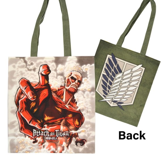 Popbuddies Attack on Titan Tote Shopping Bag 35 x 40 cm - Colossal Titan - Iepirkumu soma