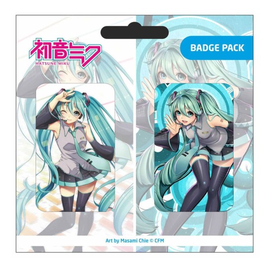 Popbuddies Hatsune Miku Pin Badge Pack (2 pcs.) - Art by Masami Chie - Piespraude