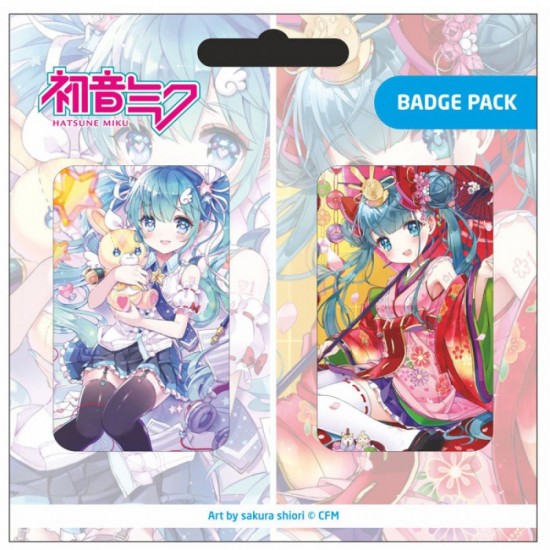 Popbuddies Hatsune Miku Pin Badge Pack (2 pcs.) - Art by Sakura Shiori - Piespraude