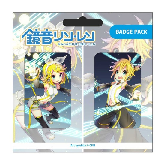 Popbuddies Kagamine Rin & Len (CV02) Pin Badge Pack (2 pcs.) - Art by Ebila - Piespraude