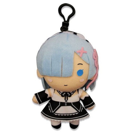 GE Animation Re:Zero Starting Life in Another World Plush Keychain 13cm - Rem - Plīša atslēgu piekariņš