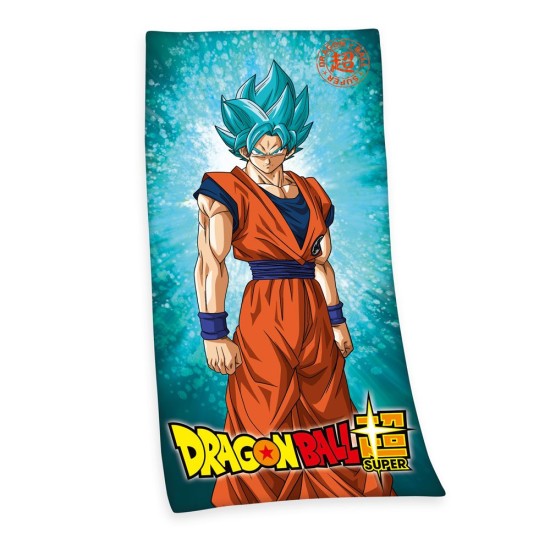 Herding Dragon Ball Super Cotton Beach Towel 150 x 75 cm - Super Saiyan Son - Kokvilnas pludmales dvielis