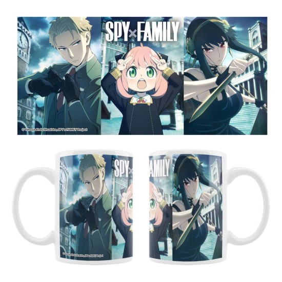 Sakami Merchandise Spy x Family Ceramic Mug 320ml -  Loid / Anya / Yor - Krūze