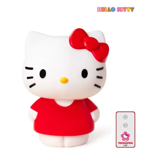 Teknofun Hello Kitty Red 3D LED Lamp 25cm with Remote Control - LED lampa