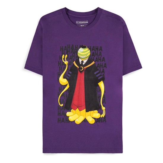 Difuzed Assassination Classroom Koro-Sensei Purple T-shirt - L izmērs / Violets - Vīriešu kokvilnas T-krekls