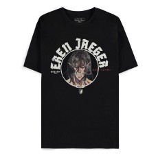 Difuzed Attack on Titan Eren Jaeger T-shirt - S izmērs / Melns - Vīriešu kokvilnas T-krekls