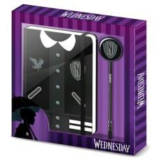 Karactermania Wednesday Varsity Notebook / Pen Set